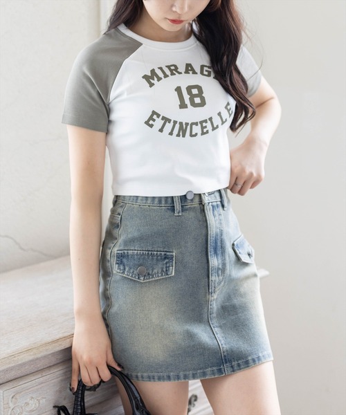 ほぼ未使用品】6 roku シアー素材 ラグラン半袖Tシャツ ブラック