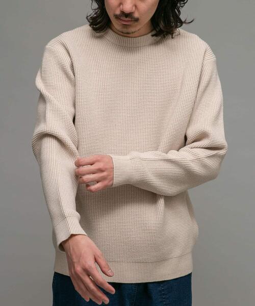 「URBAN RESEARCH Sonny Label」 長袖ニット LARGE チャコールグレー メンズ_画像3
