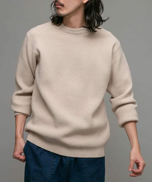 「URBAN RESEARCH Sonny Label」 長袖ニット LARGE チャコールグレー メンズ_画像4