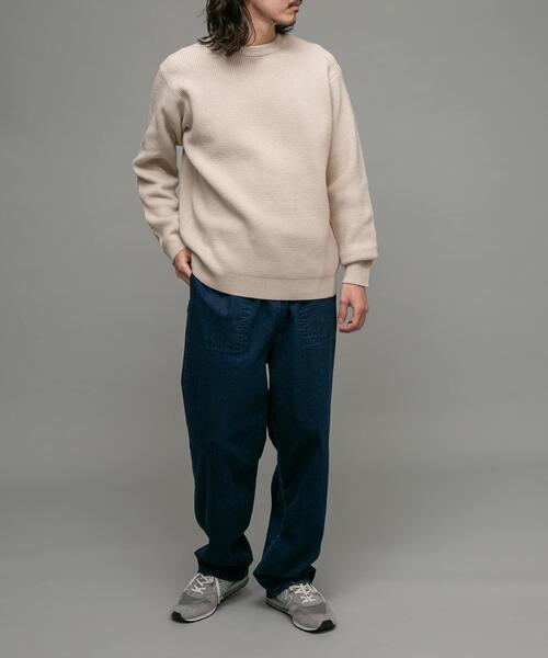 「URBAN RESEARCH Sonny Label」 長袖ニット LARGE チャコールグレー メンズ_画像7