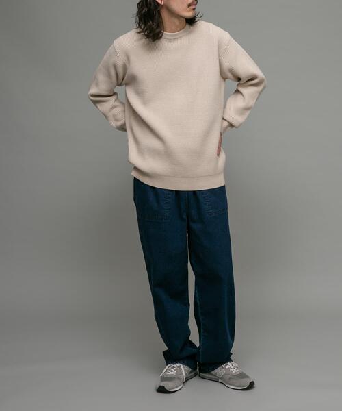 「URBAN RESEARCH Sonny Label」 長袖ニット LARGE チャコールグレー メンズ_画像8
