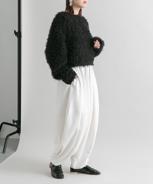 「KBF」 イージーパンツ ONE ネイビー レディース_画像9
