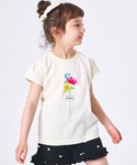 tシャツ 「綿100%」ガールズ フラワープリ...の詳細画像2