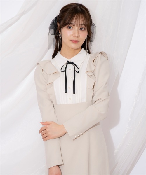 「WILLSELECTION」 長袖ワンピース FREE ベージュ レディース_画像8