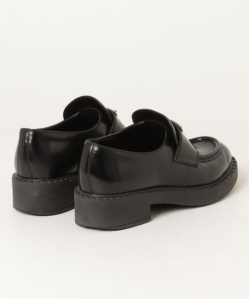 PRADA（プラダ） 三角ロゴ チョコレートローファー 35.5 ブラック