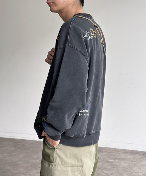 「CPCM」 長袖Tシャツ MEDIUM ネイビー メンズ_画像4
