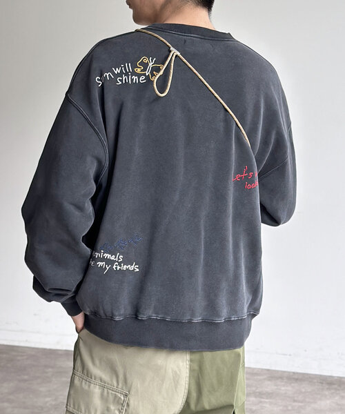 「CPCM」 長袖Tシャツ MEDIUM ネイビー メンズ_画像5