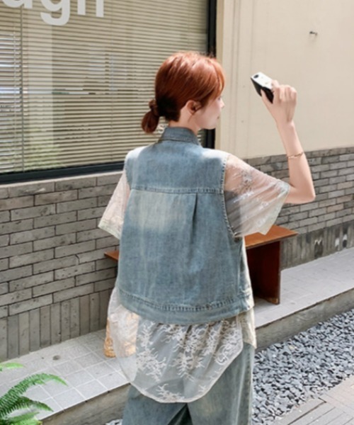 FAVORITO セットアップ デニムシャツパンツセットアップ レディース