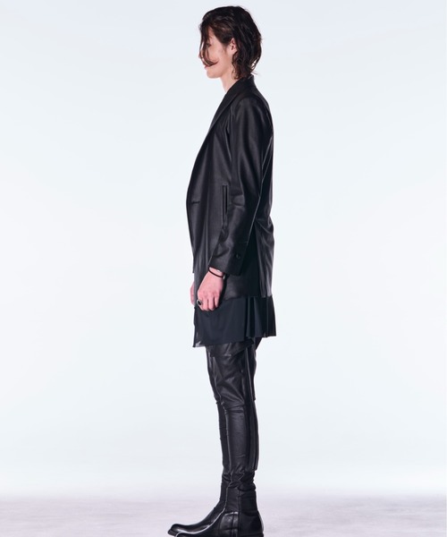 ジャケット テーラードジャケット kiryuyrik/キリュウキリュウ/Emboss Silley Jersey Layered Jacket メンズの画像