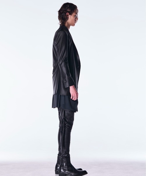 ジャケット テーラードジャケット kiryuyrik/キリュウキリュウ/Emboss Silley Jersey Layered Jacket メンズの画像