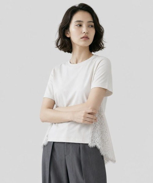 GLOBAL WORK（グローバルワーク） tシャツ 半袖 バック切り替えレースT