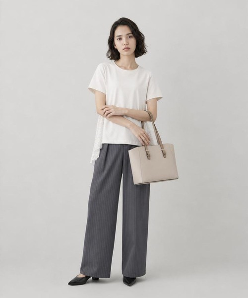 GLOBAL WORK（グローバルワーク） tシャツ 半袖 バック切り替えレースT