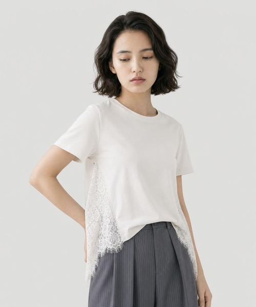 GLOBAL WORK（グローバルワーク） tシャツ 半袖 バック切り替えレースT