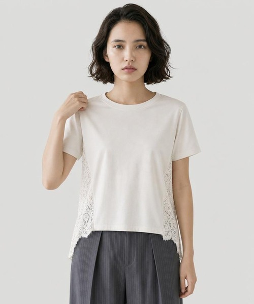 GLOBAL WORK（グローバルワーク） tシャツ 半袖 バック切り替えレースT