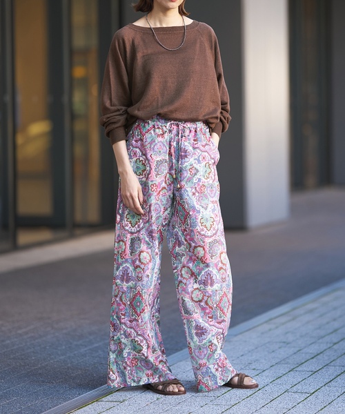 「IENA LA BOUCLE」 イージーパンツ 38 ブルー レディース_画像7