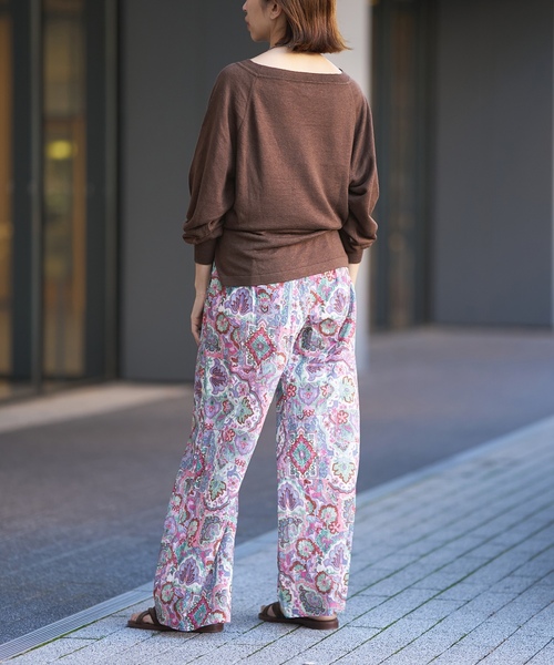 「IENA LA BOUCLE」 イージーパンツ 38 ブルー レディース_画像9