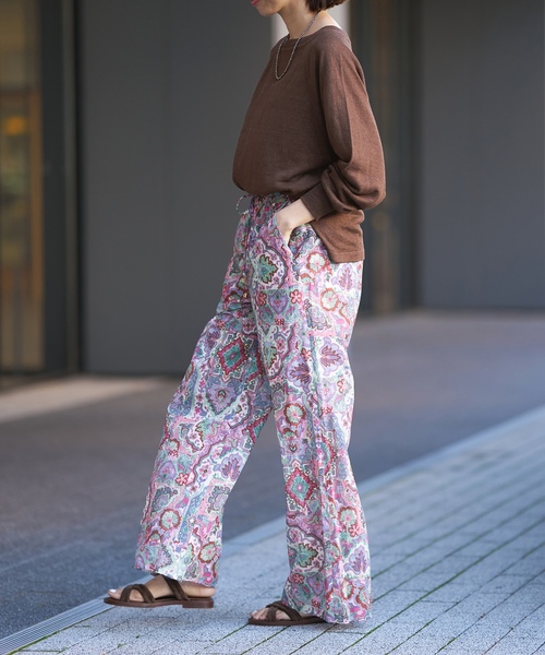 「IENA LA BOUCLE」 イージーパンツ 38 ブルー レディース_画像10