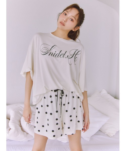 SNIDEL  ルームウェア 上下2点セット SNIDEL HOME パジャマ ルームウェア 「接触冷感」Tシャツセットアップ