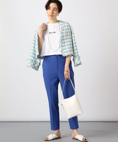 「NOLLEY'S」 パンツ 38 オフホワイト レディース_画像7