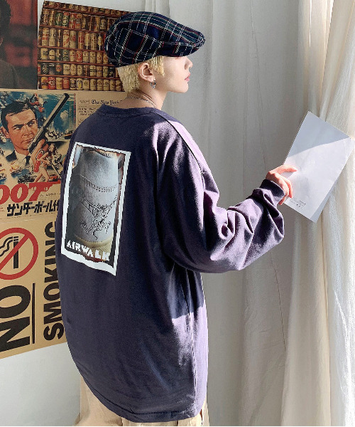 メンズ プリント Tシャツ シルエットデザイン ルーズ 5031001 AIRWALK tシャツ 「neos -addictive design-」ルーズシルエット