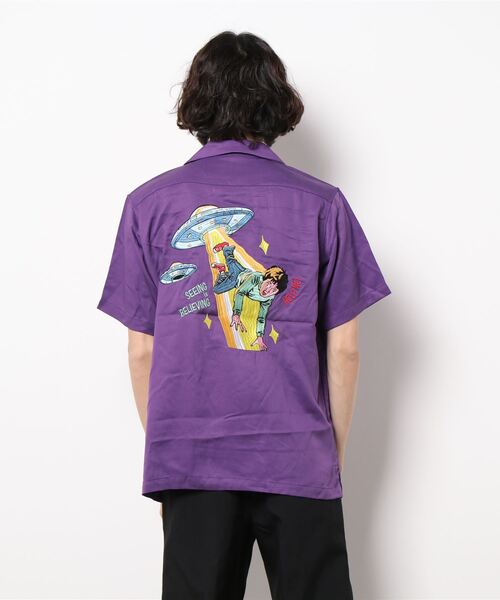 HOUSTON シャツ ブラウス 【HOUSTON】BOWLING SHIRT (U.F.O