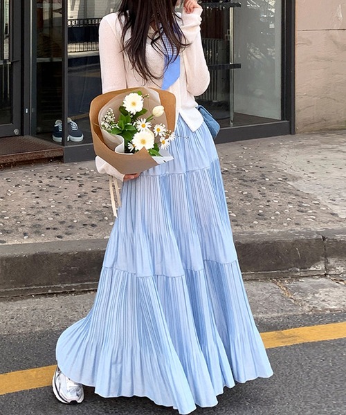 DAY CLOSET ロング スカート 夏 レディース ロング丈ティアード