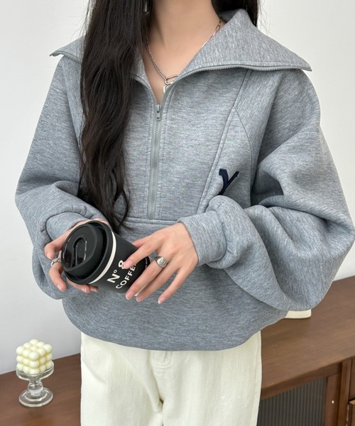 トレーナー スウェット 裏起毛ロゴ刺繍スウェット レディース 楽天市場】裏起毛 ショート丈 ロゴ 刺繍 スウェット トップス