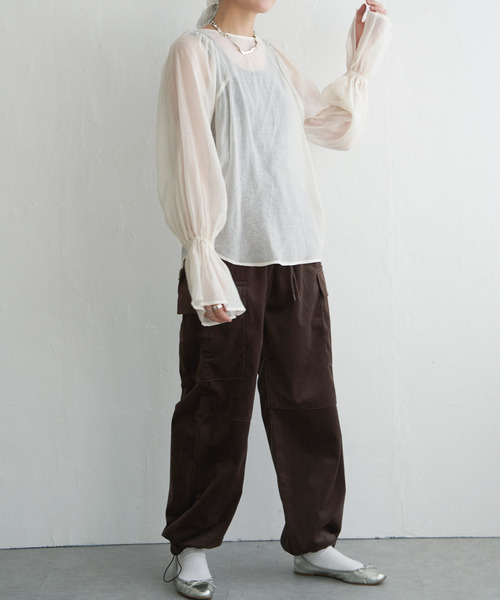 VENCE EXCHANGE ブラウス シャツ 袖フレアブラウス レディース