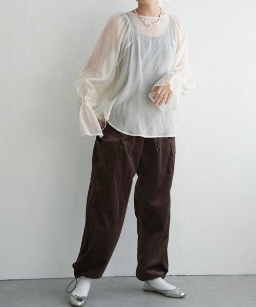 VENCE EXCHANGE ブラウス シャツ 袖フレアブラウス レディース