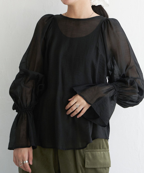 VENCE EXCHANGE ブラウス シャツ 袖フレアブラウス レディース