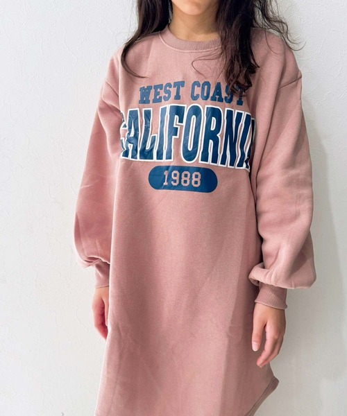 ZIーON ワンピース 裏起毛 ボリューム袖 キッズ 子供服 女の子