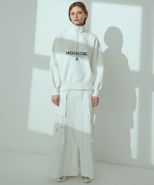 ESSENTIAL ダブルスタンダードクロージング　ハーフジップロゴプルオーバー ESSENTIAL（DOUBLE STANDARD CLOTHING） tシャツ ハーフジップ
