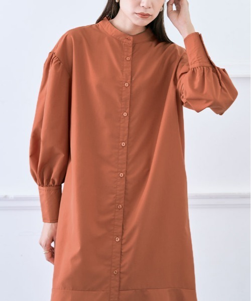 美品【ストライプ／オーバーサイズ】マックスマーラ／バンドカラーシャツワンピース WEEKEND（MAX MARA） - ウィークエンドマックスマーラ 青