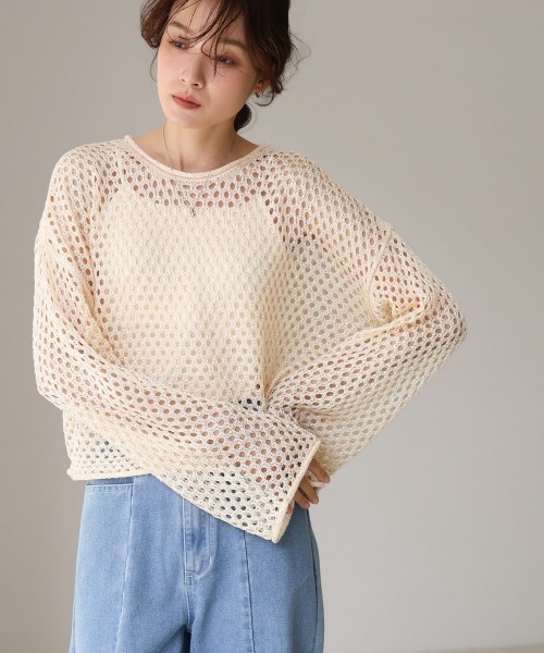 ❤️SALE❤️ヴゼット VOUSETES ニット　スパンコール　セーター　コート スパンコール付きニットセーター - ミンク | ZARA Japan / 日本