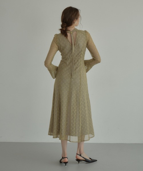 ドレス バックオープンジオメトリックドレス / back open geometric dress_9