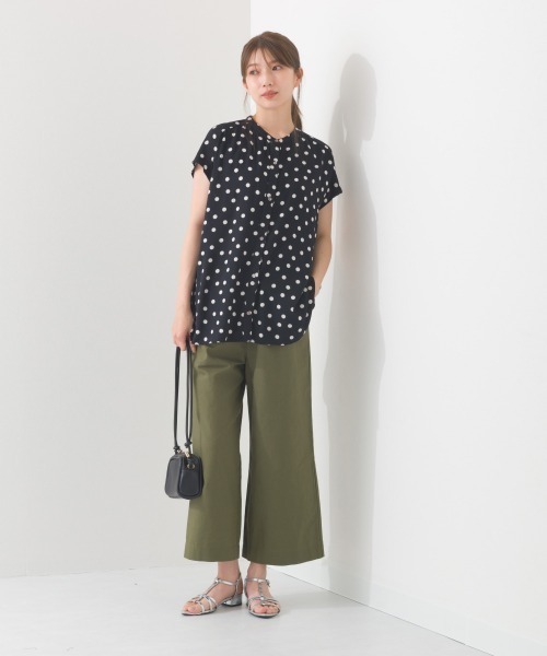ブラウス シャツ 「WOMEN」フレンチスリーブ バンドカラーシャツ レディース 楽天市場】【店内全品20％OFFクーポン】8/11 1:59まで□フレンチ