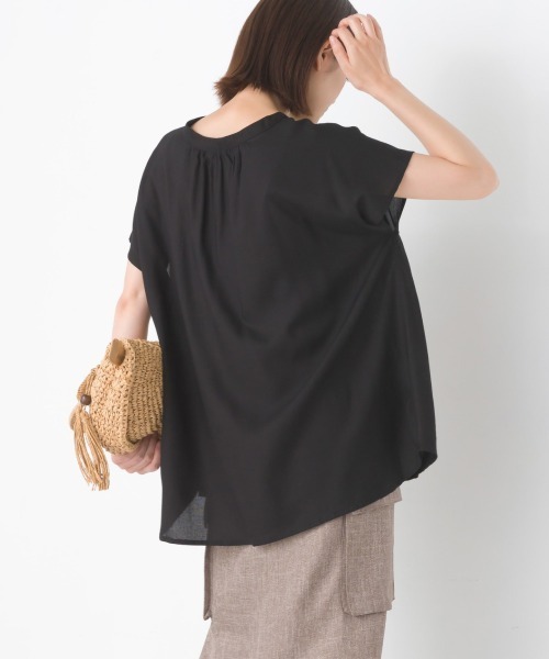 OMNES（ファッション） ブラウス シャツ レーヨンフレンチ