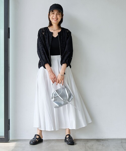 coen（コーエン） スカート 「RONEL」タイプライターフレアスカート