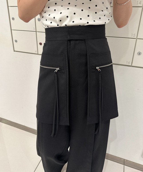 solleim スラックス パンツ 「全骨格美脚見え」スカート