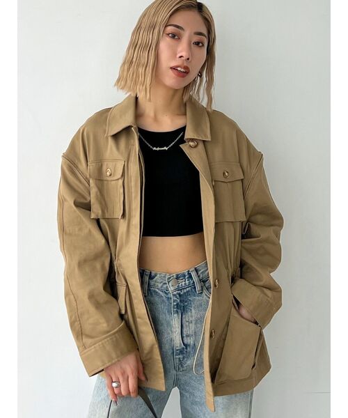 EMODA（エモダ） コート アウター アウトポケット2WAYシャツジャケット