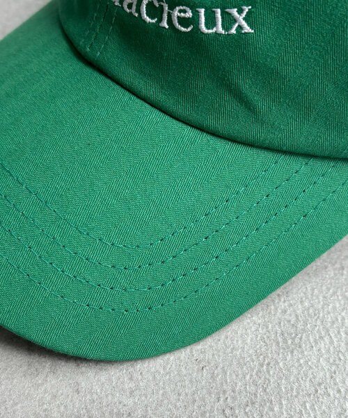 DouDou キャップ 帽子 3段刺繍ロゴキャップ レディース