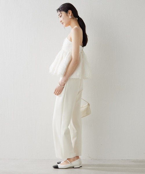 Whim Gazette シャツ ブラウス フェザーキャミブラウス