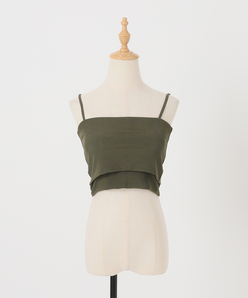 【新品】  AP STUDIO / エーピーストゥディオ | DAWN ダン / BARE TOP キャミソール | 36 | カーキ | レディース AP STUDIO 「DAWN/ダン」BARE TOP : ZOZOTOWN Yahoo!店 - 通販 - Yahoo