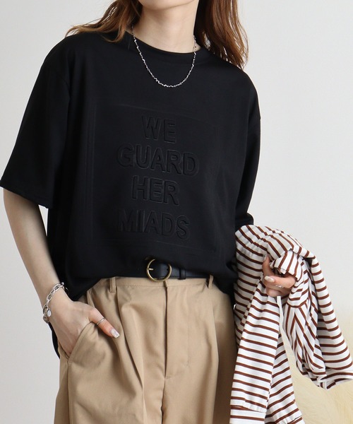 tシャツ A.N.L エンボスロゴTシャツ レディース