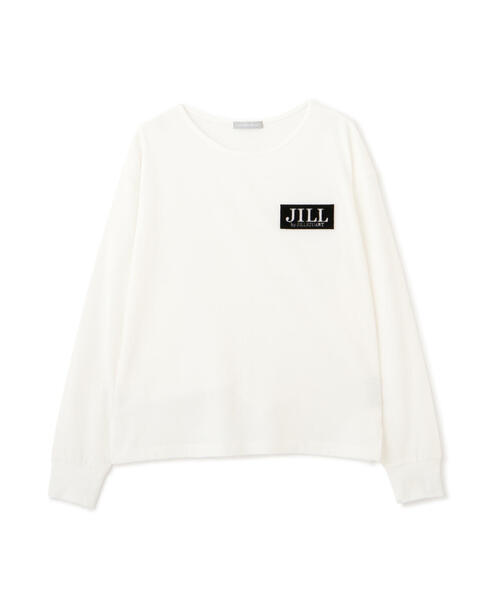 「JILL STUART」 長袖カットソー FREE ホワイト レディース JILL by STUART tシャツ ブラッシュロゴオーバーサイズロンT