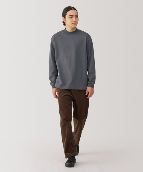 無印良品（MUJI） tシャツ 紳士 あたたかさを保つモックネック長袖T
