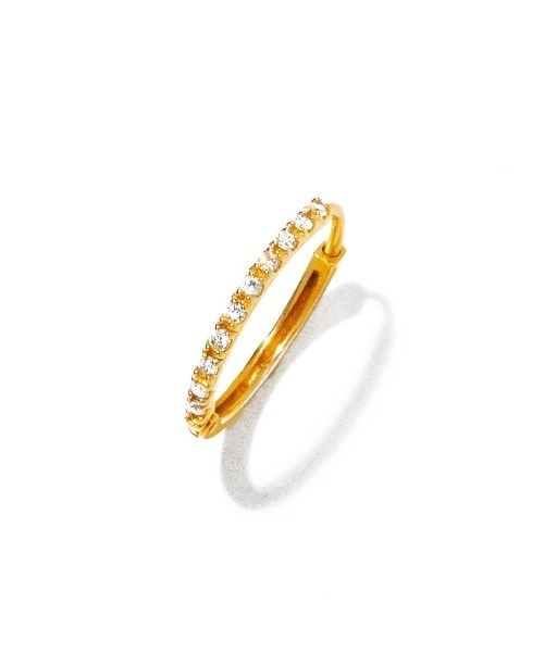 ピアス 「les bonbon」hoop daiamond pierce 片耳 / フープダイヤモンド ピアス レディースの画像