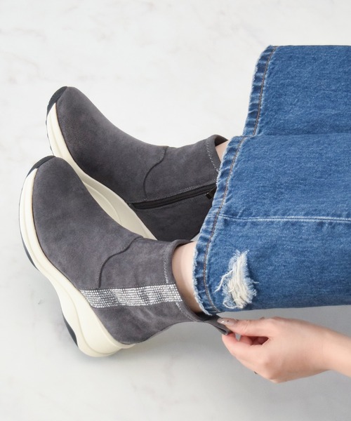 ブリジット バーキン（Bridget Birkin）/Bridget Birkin◆6．5cmヒール◆ラインストーンハイカットスニーカーブーツ Bridget Birkin（ブリジットバーキン） スニーカー 「Bridget Birkin