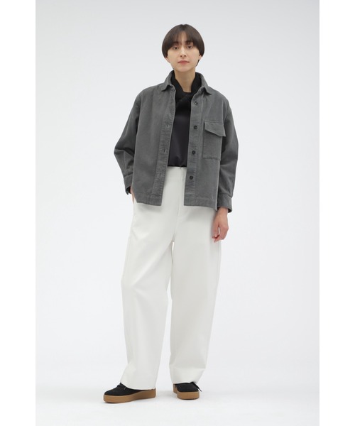 MHL./JAPANESE DENSE COTTON PANTS WOMENS (DARK BROWN) MHL