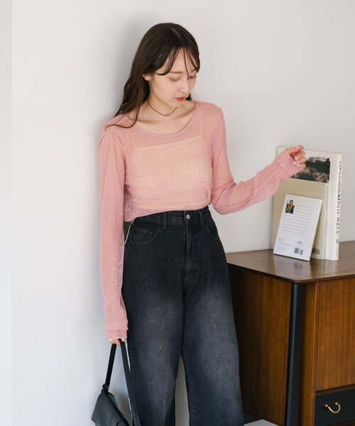 tシャツ 「WEB限定」ランダムチュールメローTEE レディース WEB限定】ランダムチュールメローTEE | Kastane(カスタネ